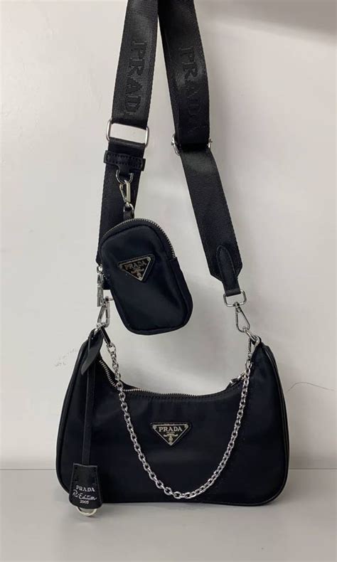 prada sling bag street|prada nylon shoulder bag price.